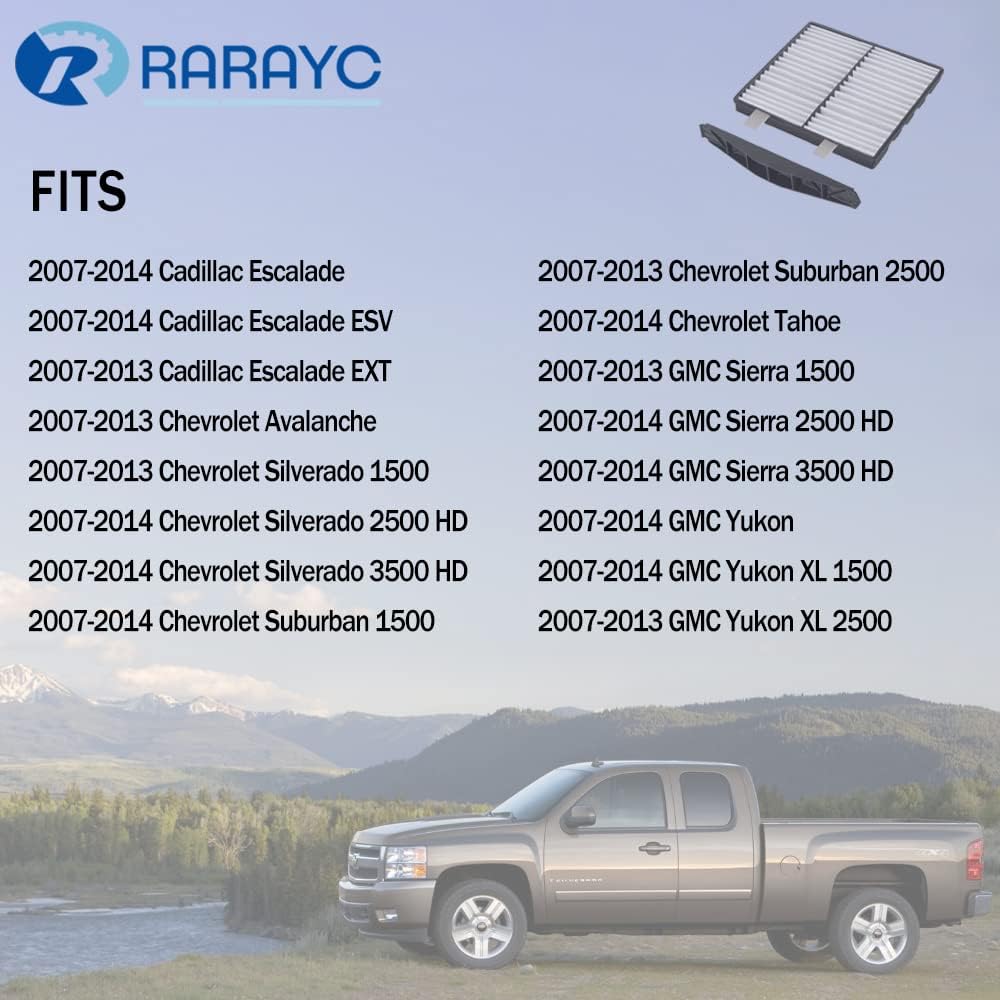 Cabin Air Filter Retrofit Kit Replacement for 07-14 GM Chevy Silverado Sierra Tahoe Yukon Avalanche Suburban Cadillac Escalade
Cabin Air Filter Retrofit Kit Replacement for 07-14 GM Chevy Silverado Sierra Tahoe Yukon Avalanche Suburban Cadillac Escalade
