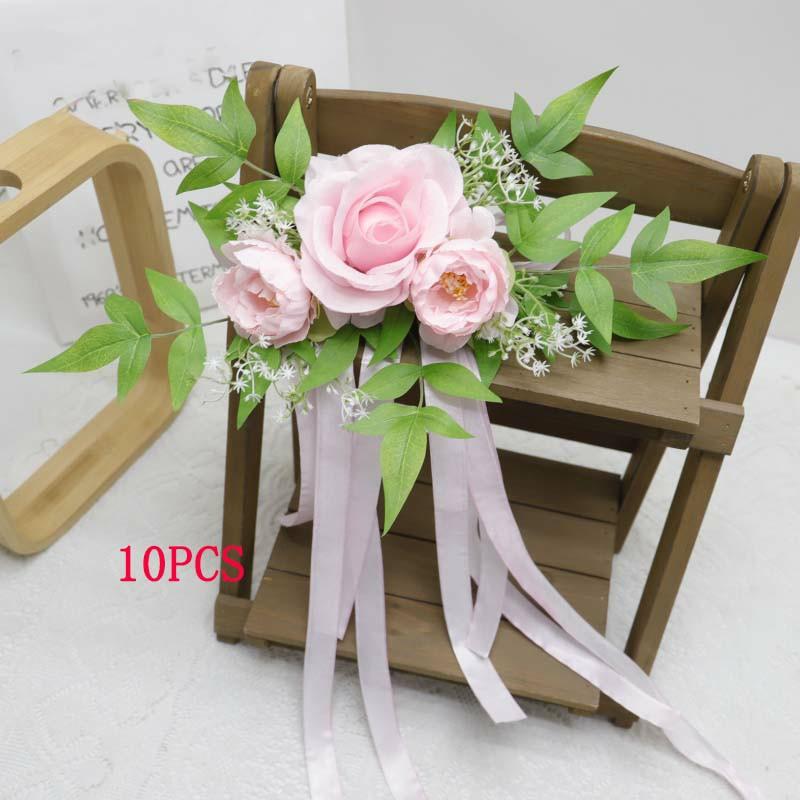 10Pcs Elegant Artificial Flower Chair Decorations for Wedding Aisle Pews Ornament Artificial Flowers with Ribbons For Home Decor розовый
10Pcs Elegant Artificial Flower Chair Decorations for Wedding Aisle Pews Ornament Artificial Flowers with Ribbons For Home Decor розовый