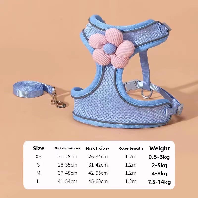 Traction Vest Pet Rope With Daisy Embroidery Breathable Design For Dogs And Cats Blue Breathable,XS
Traction Vest Pet Rope With Daisy Embroidery Breathable Design For Dogs And Cats Blue Breathable,XS