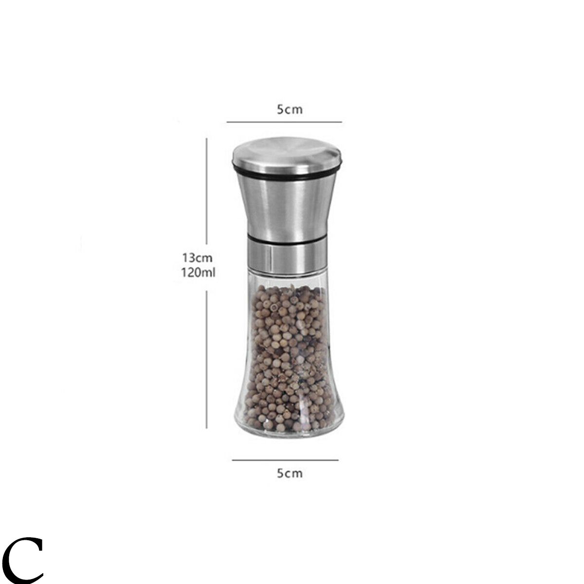 Портативная мельница для специй из нержавеющей стали, мельница для измельчения, мельница для перца, кухонные инструменты C 120ml
Портативная мельница для специй из нержавеющей стали, мельница для измельчения, мельница для перца, кухонные инструменты C 120ml