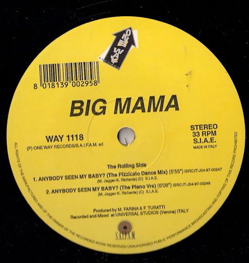 12-дюймовая пластинка BIG MAMA - Кто-нибудь видел моего малыша WAY1118 One Way Records 1997 Италия Танцевальная и Электронная Б/У
12-дюймовая пластинка BIG MAMA - Кто-нибудь видел моего малыша WAY1118 One Way Records 1997 Италия Танцевальная и Электронная Б/У