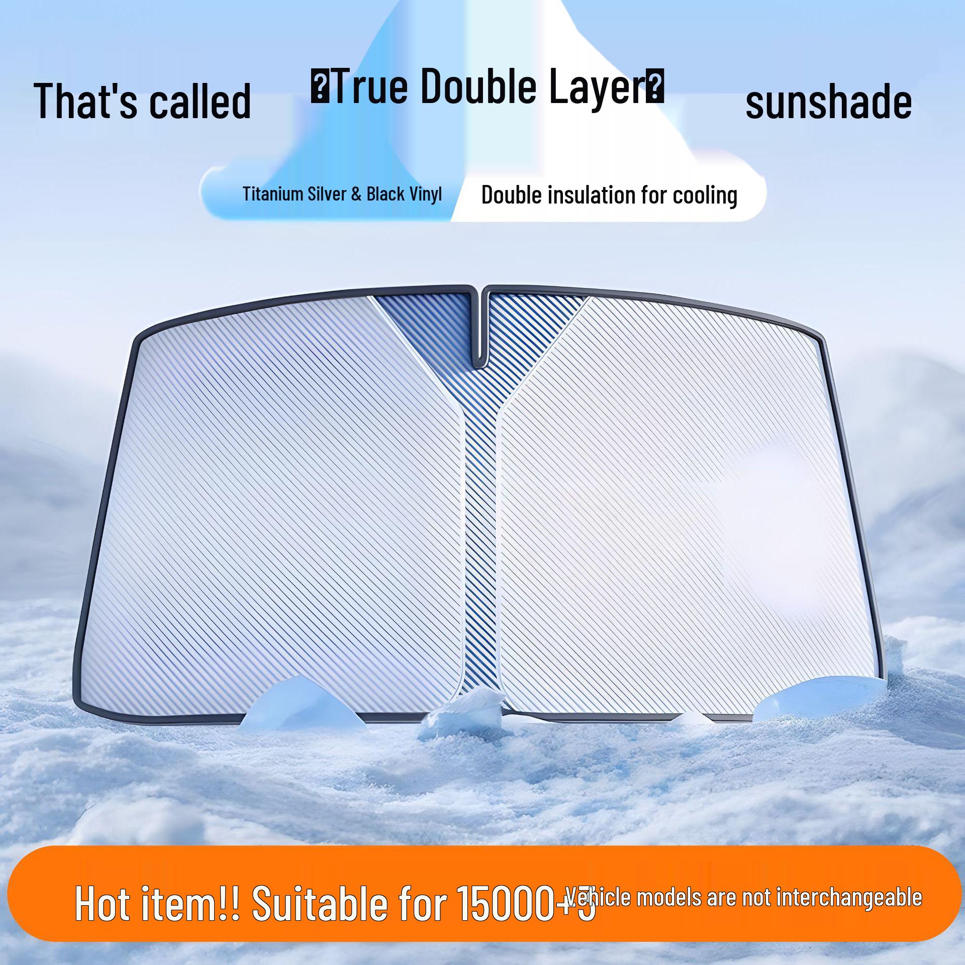 Car Windshield Sunshade, Double-Layer Sun Visor, Heat Insulation, UV Protection, Privacy Umbrella, Blackout Shield. SUV Universal Single Layer Thickened
Car Windshield Sunshade, Double-Layer Sun Visor, Heat Insulation, UV Protection, Privacy Umbrella, Blackout Shield. SUV Universal Single Layer Thickened