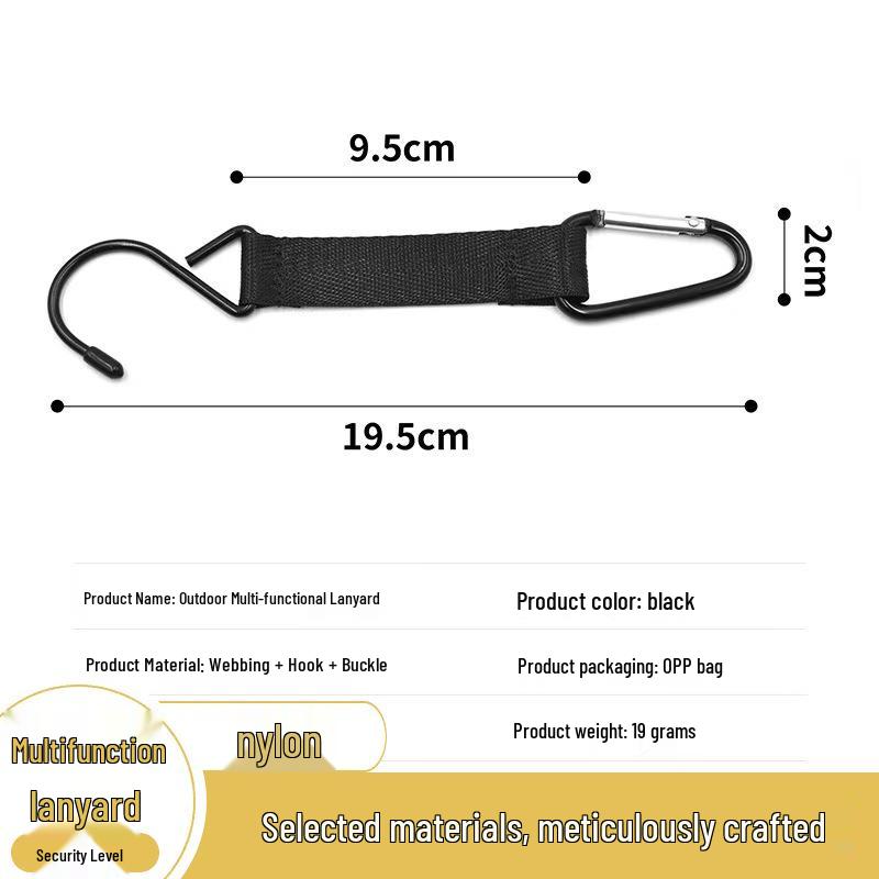 Portable Multi-functional Camping Backpack Hook and Carabiner with Nylon Lanyard for Outdoor Sports and Home Storage
Portable Multi-functional Camping Backpack Hook and Carabiner with Nylon Lanyard for Outdoor Sports and Home Storage