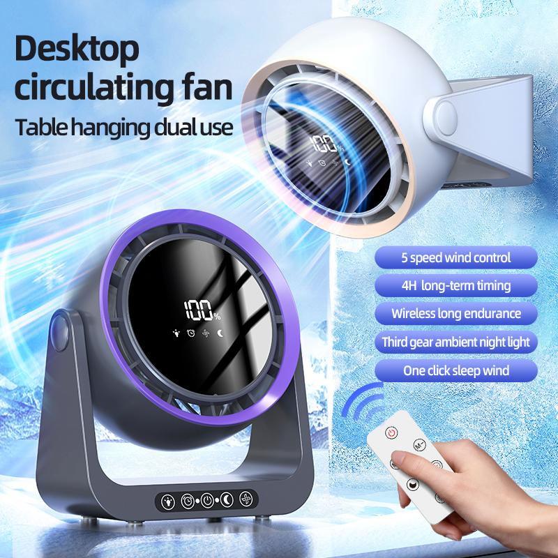 Wireless Fan 4000mah Rechargeable Wind Speed Electric Fan Digital Display Adjustable Turbo Portable with Timing Remote control сірий
Wireless Fan 4000mah Rechargeable Wind Speed Electric Fan Digital Display Adjustable Turbo Portable with Timing Remote control сірий