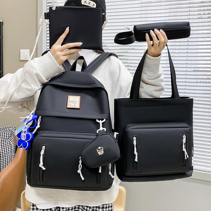 31x14x43 см Новый универсальный рюкзак из 4 предметов Набор для учащихся начальной средней школы Рюкзак в школьном стиле Однотонная повседневная компьютерная сумка большой емкости
31x14x43 см Новый универсальный рюкзак из 4 предметов Набор для учащихся начальной средней школы Рюкзак в школьном стиле Однотонная повседневная компьютерная сумка большой емкости