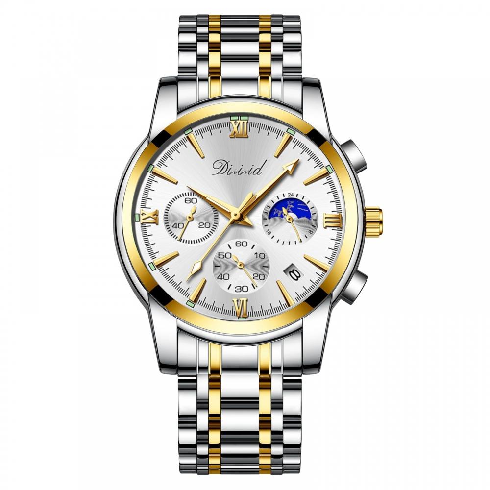 Dizizid 3 WristWatch Мужские кварцевые часы с хронографом Популярные деловые наручные часы Стильные многофункциональные часы
Dizizid 3 WristWatch Мужские кварцевые часы с хронографом Популярные деловые наручные часы Стильные многофункциональные часы