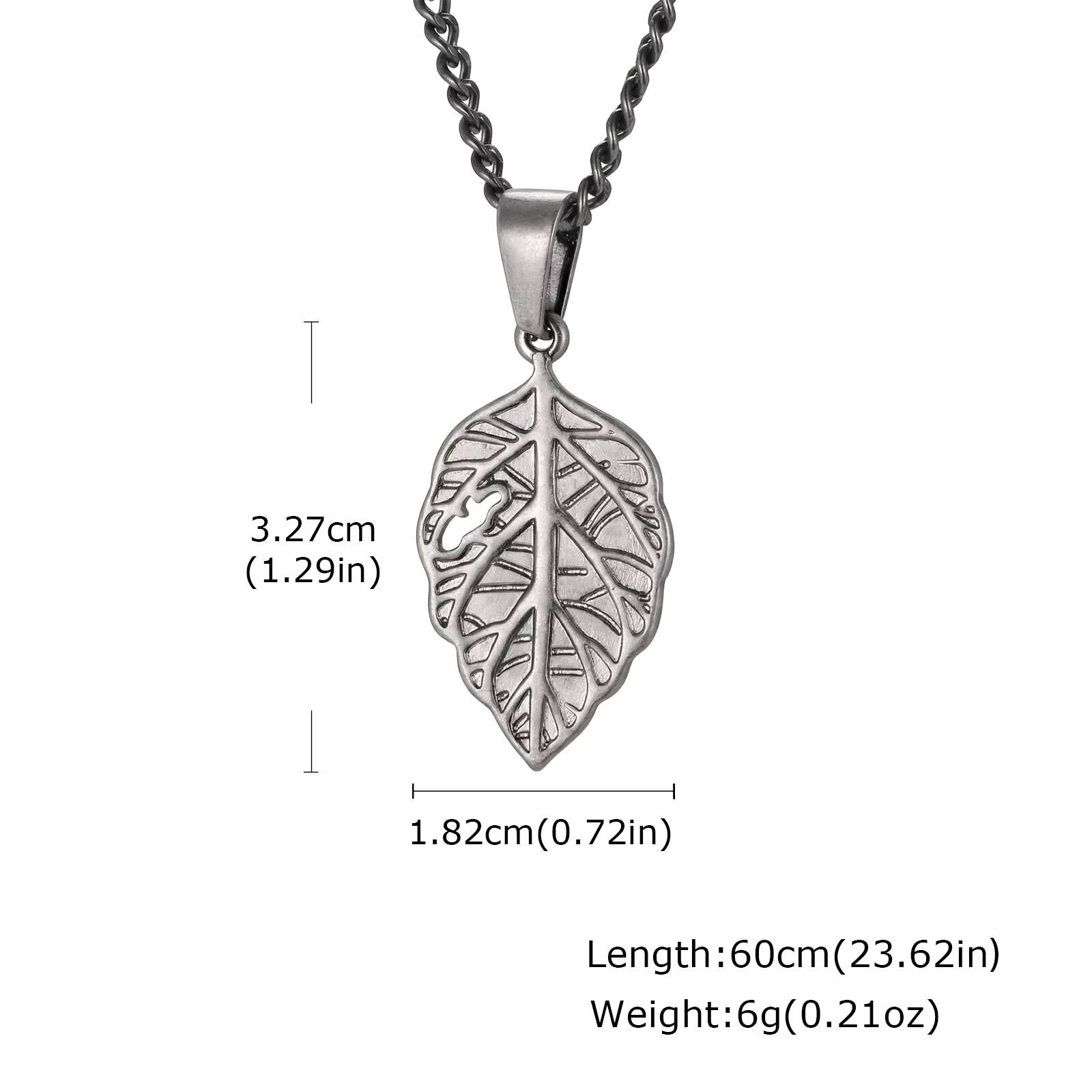 Vnox Vintage Maple Leaf Pendant Necklace for Men Boys, Grey Stainless Steel Link Chain Necklaces, Love Nature Jewelry Gifts New 60cm
Vnox Vintage Maple Leaf Pendant Necklace for Men Boys, Grey Stainless Steel Link Chain Necklaces, Love Nature Jewelry Gifts New 60cm