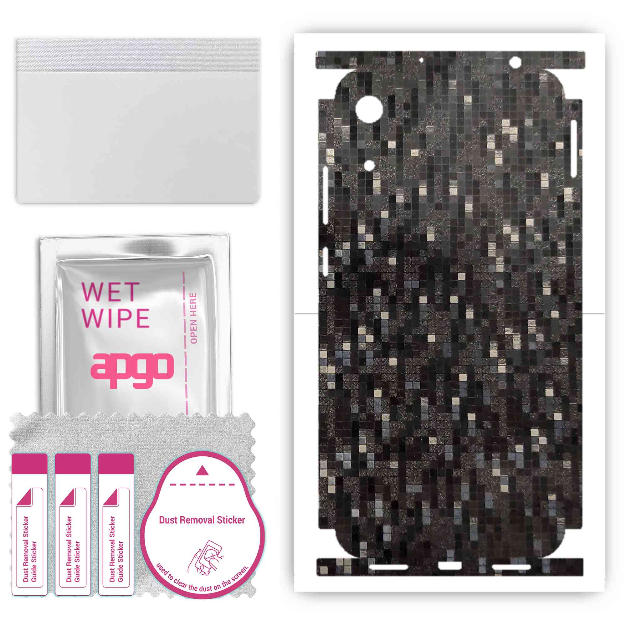 apgo Protective Skin Sticker for the back+sides compatible with Honor 8A 2020, Full Wrap Film, Foil, Vinyl - Pattern Carbon Black Pixel
apgo Protective Skin Sticker for the back+sides compatible with Honor 8A 2020, Full Wrap Film, Foil, Vinyl - Pattern Carbon Black Pixel