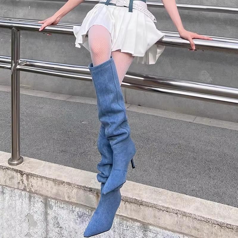 2025 New Ladies Shoes Knee-High Women s Boots Elegant Modern Boots Women Pleated Pointed Toe Slip on High Thin Heel Shoes Female 35 темно-синий
2025 New Ladies Shoes Knee-High Women s Boots Elegant Modern Boots Women Pleated Pointed Toe Slip on High Thin Heel Shoes Female 35 темно-синий