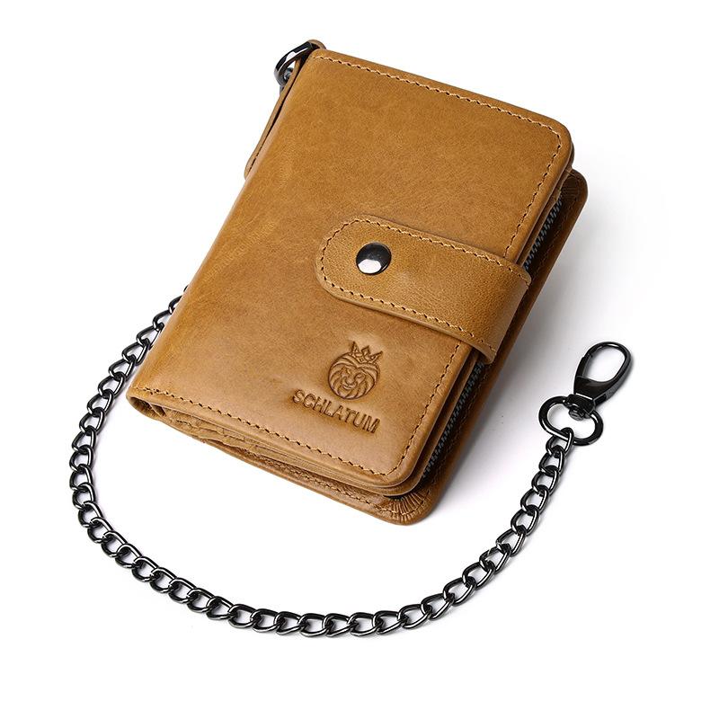 Противокражный кошелек из матовой натуральной кожи с множеством отделений и съемный, короткий вертикальный мужской кошелек-сумка коричневый/жёлтый
Противокражный кошелек из матовой натуральной кожи с множеством отделений и съемный, короткий вертикальный мужской кошелек-сумка коричневый/жёлтый