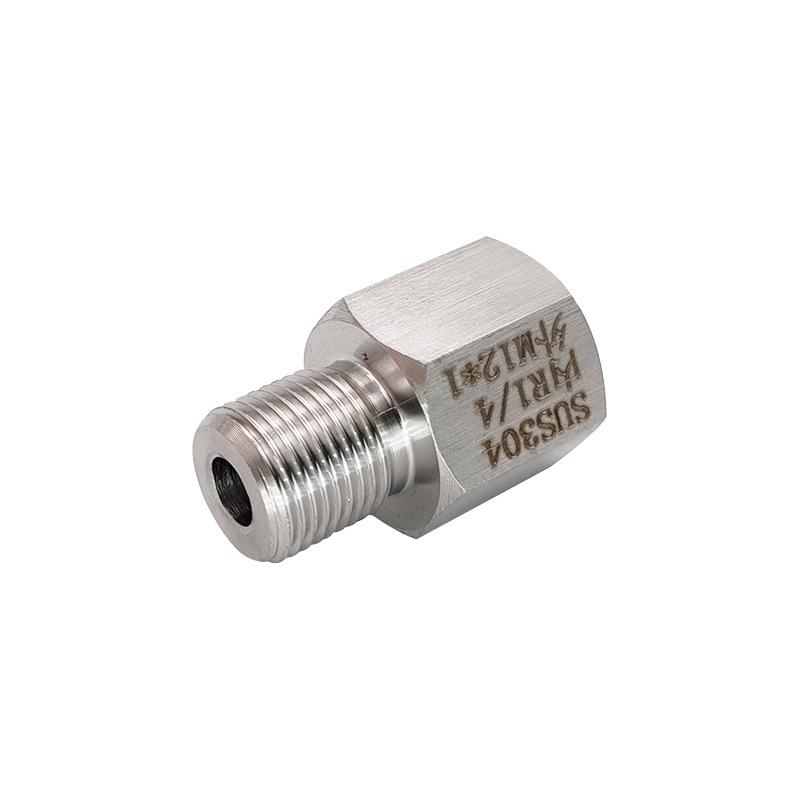 Female R1/4 BSPT to Male M12x1 Stainless Steel Threaded Reducing Adapter
Female R1/4 BSPT to Male M12x1 Stainless Steel Threaded Reducing Adapter