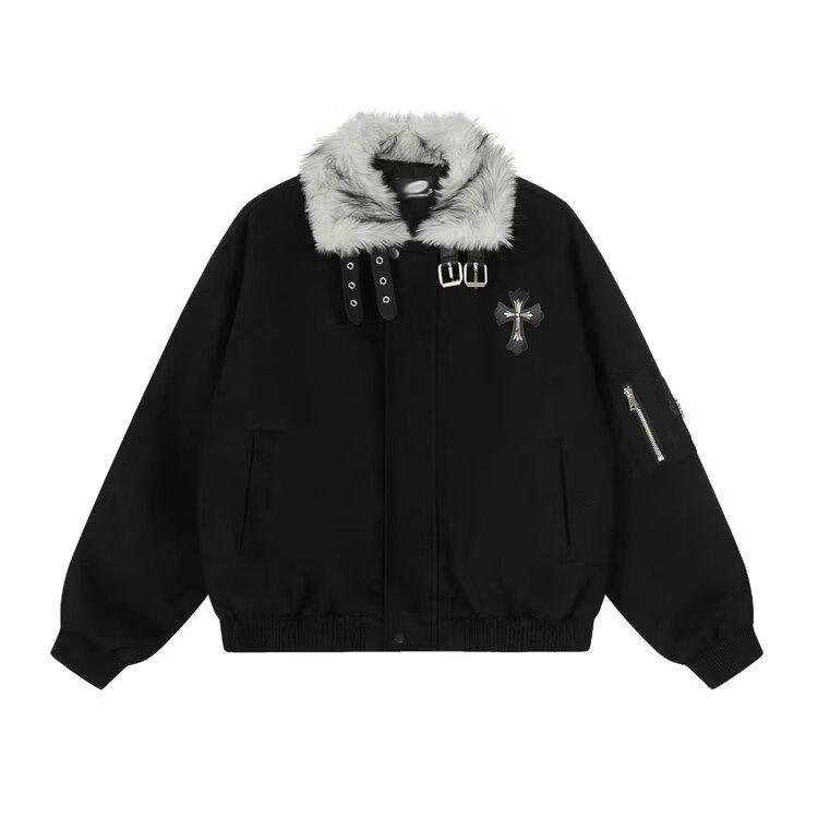 Men s Winter Retro Fur Collar Padded Jacket - Thick Warm Cotton with Velvet Accents M (75-110 lbs) чорний
Men s Winter Retro Fur Collar Padded Jacket - Thick Warm Cotton with Velvet Accents M (75-110 lbs) чорний