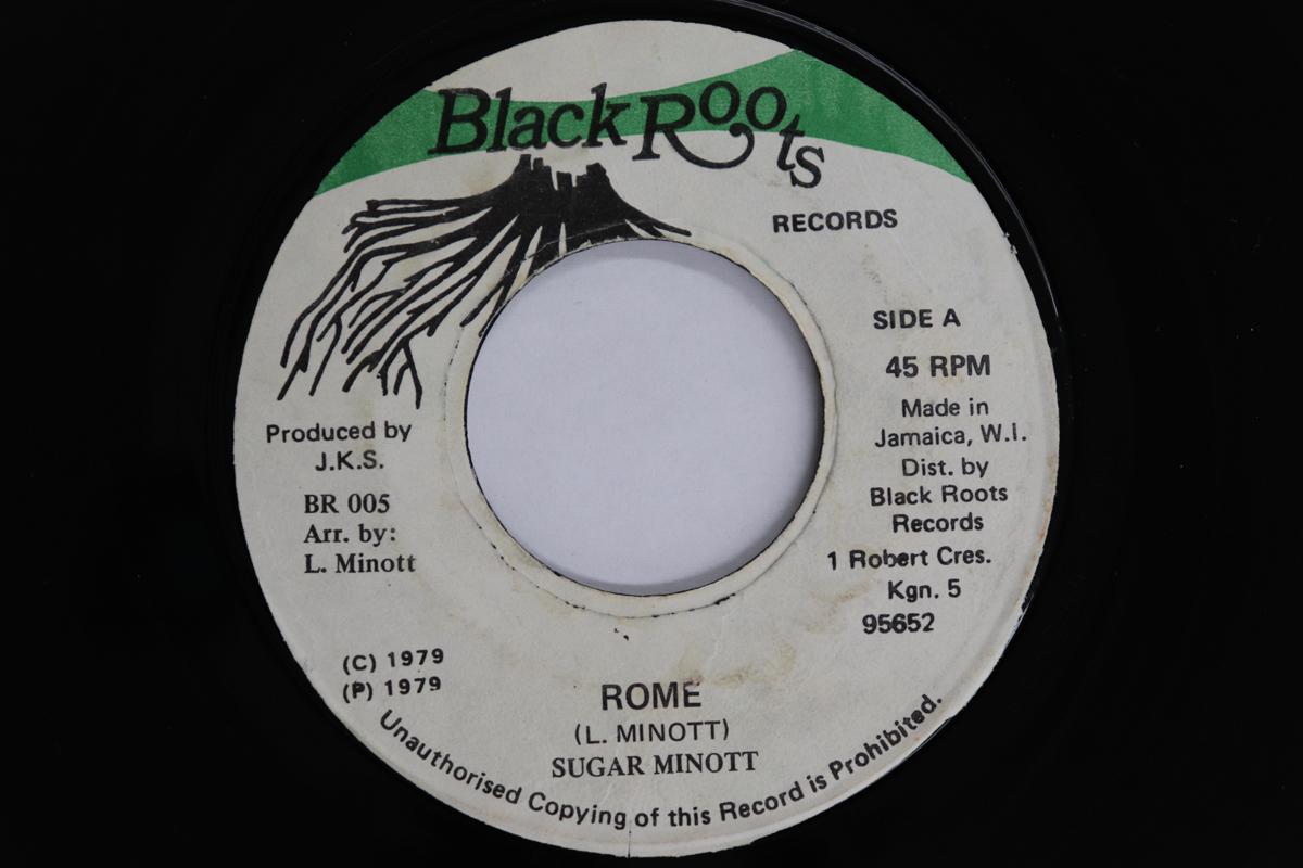 7inch Record SUGAR MINOTT / BLACK ROOTS PLAYERS - Rome / Savage Dub BR005 Black Roots 1979 Jamaica Reggae, Ska & Dub Used
7inch Record SUGAR MINOTT / BLACK ROOTS PLAYERS - Rome / Savage Dub BR005 Black Roots 1979 Jamaica Reggae, Ska & Dub Used