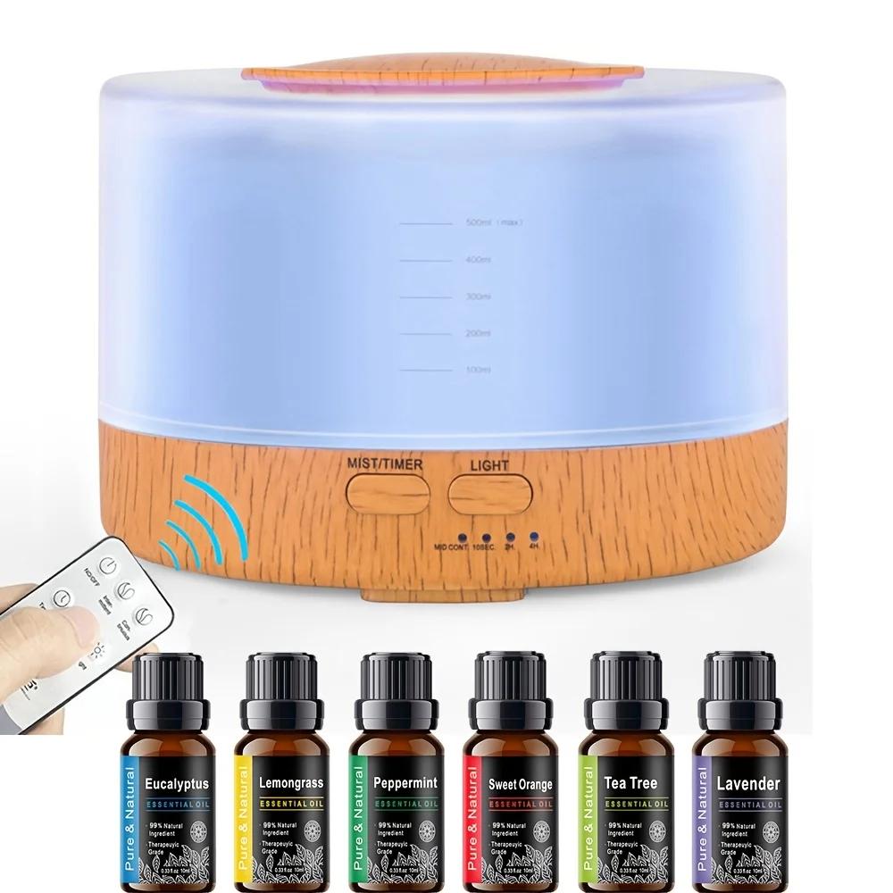 Diffuser For Home 500ML Home Aromatherapy Diffuser Essential Oil Ultrasonic Diffuser With Remote Control 7 LED Color Changing
Diffuser For Home 500ML Home Aromatherapy Diffuser Essential Oil Ultrasonic Diffuser With Remote Control 7 LED Color Changing