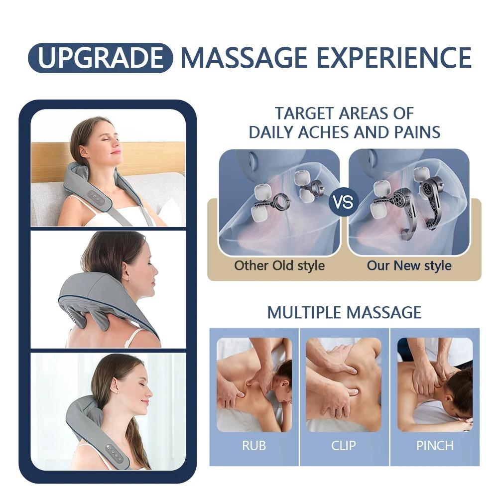 Wireless Neck And Shoulder Massager Hot Compression Kneading Massage Back Shawl Neck Cervical Relieves Relax Trapezius Massager бежевый
Wireless Neck And Shoulder Massager Hot Compression Kneading Massage Back Shawl Neck Cervical Relieves Relax Trapezius Massager бежевый