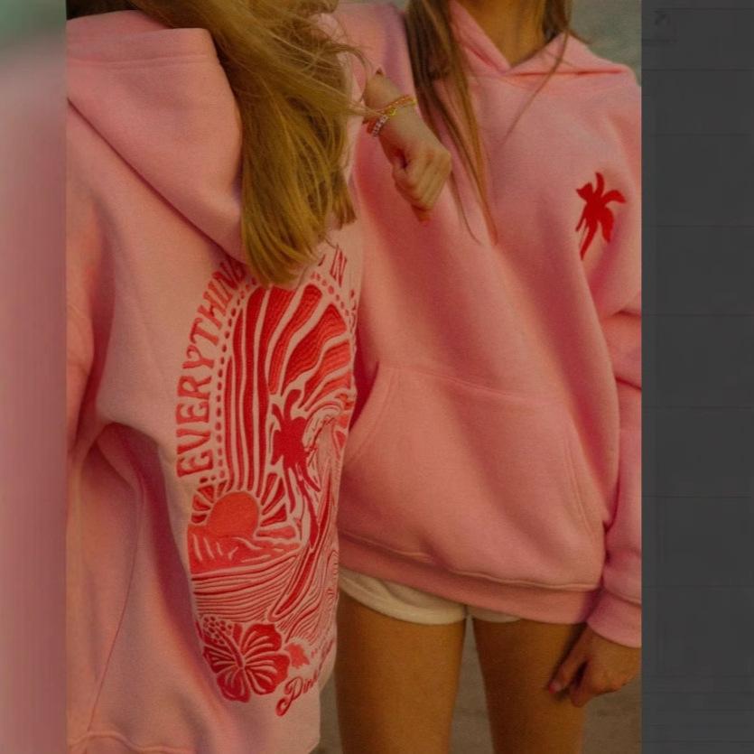 Women Hooded Sweatshirt with Palm Tree Print XS
Women Hooded Sweatshirt with Palm Tree Print XS