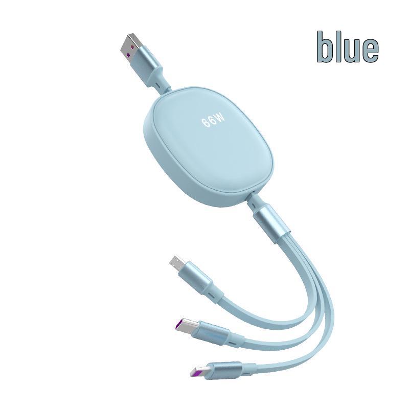 Кабель 3-в-1 с выдвижным механизмом для быстрой зарядки 6А для устройств Apple, Android и Type-C
Кабель 3-в-1 с выдвижным механизмом для быстрой зарядки 6А для устройств Apple, Android и Type-C