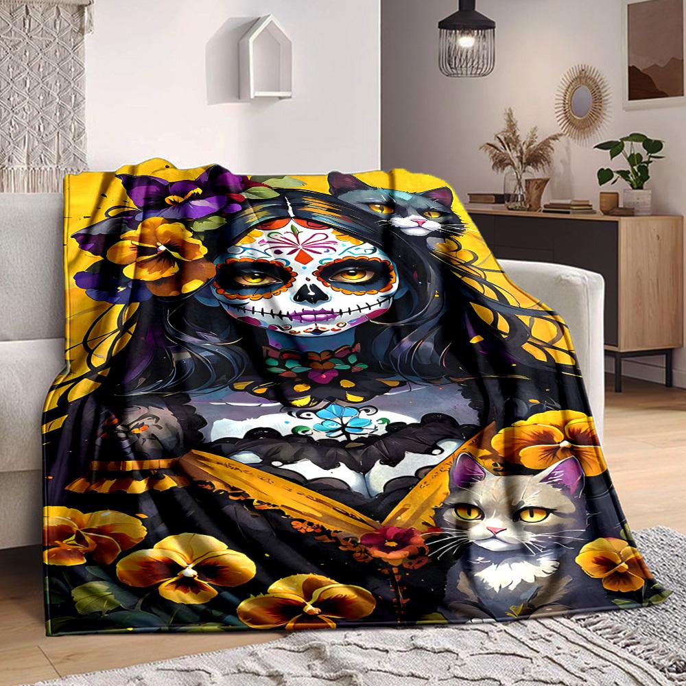 1PC Day of the Dead Print Blanket, Soft Throw Blanket - Warm & Cozy for Couch, Bed, Office, and Travel yy250912224 75x90cm
1PC Day of the Dead Print Blanket, Soft Throw Blanket - Warm & Cozy for Couch, Bed, Office, and Travel yy250912224 75x90cm