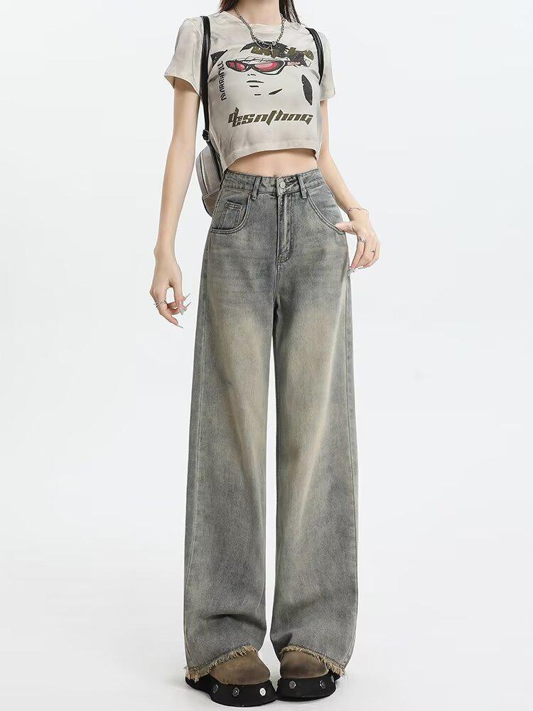 High-Waist Women s Distressed Wide-Leg Pants - Summer 2024, Slimming, Loose, Raw Hem, Floor-Length XS
High-Waist Women s Distressed Wide-Leg Pants - Summer 2024, Slimming, Loose, Raw Hem, Floor-Length XS