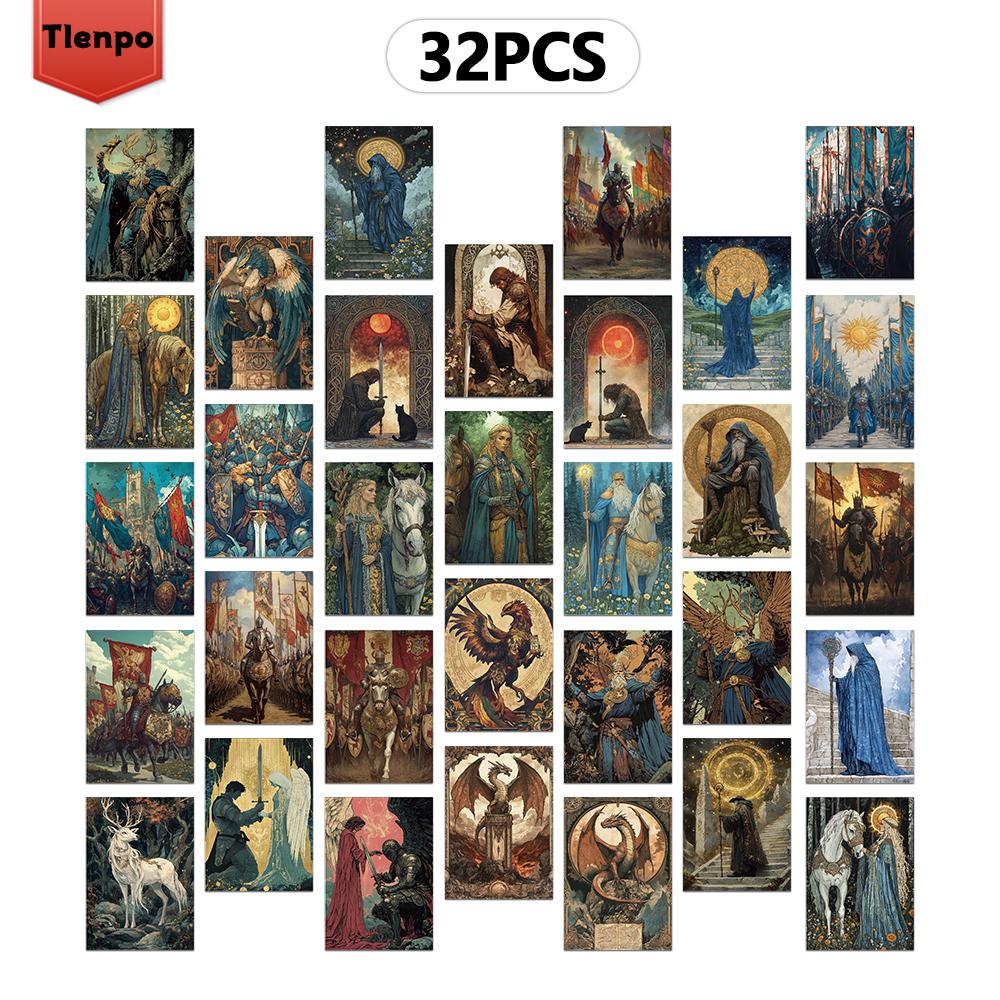 32 шт., винтажные открытки с драконом и рыцарем, идеально подходят для подарков на день рождения/юбилей, подходят для коллекционирования, дарения и отправки по почте
32 шт., винтажные открытки с драконом и рыцарем, идеально подходят для подарков на день рождения/юбилей, подходят для коллекционирования, дарения и отправки по почте