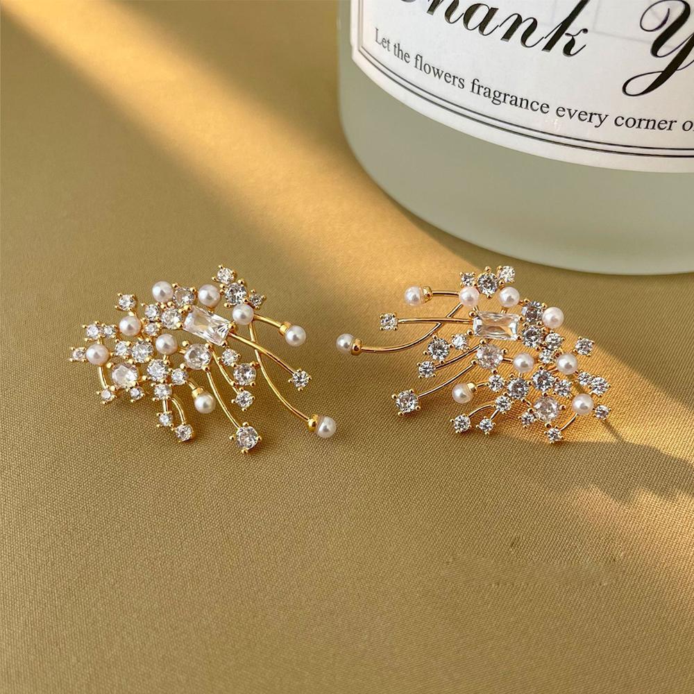 Korean Vintage Rhinestone Firework Stud Earrings for Women Elegant Double Row Imitation Pearl Earring Girl Party Wedding Jewelry
Korean Vintage Rhinestone Firework Stud Earrings for Women Elegant Double Row Imitation Pearl Earring Girl Party Wedding Jewelry