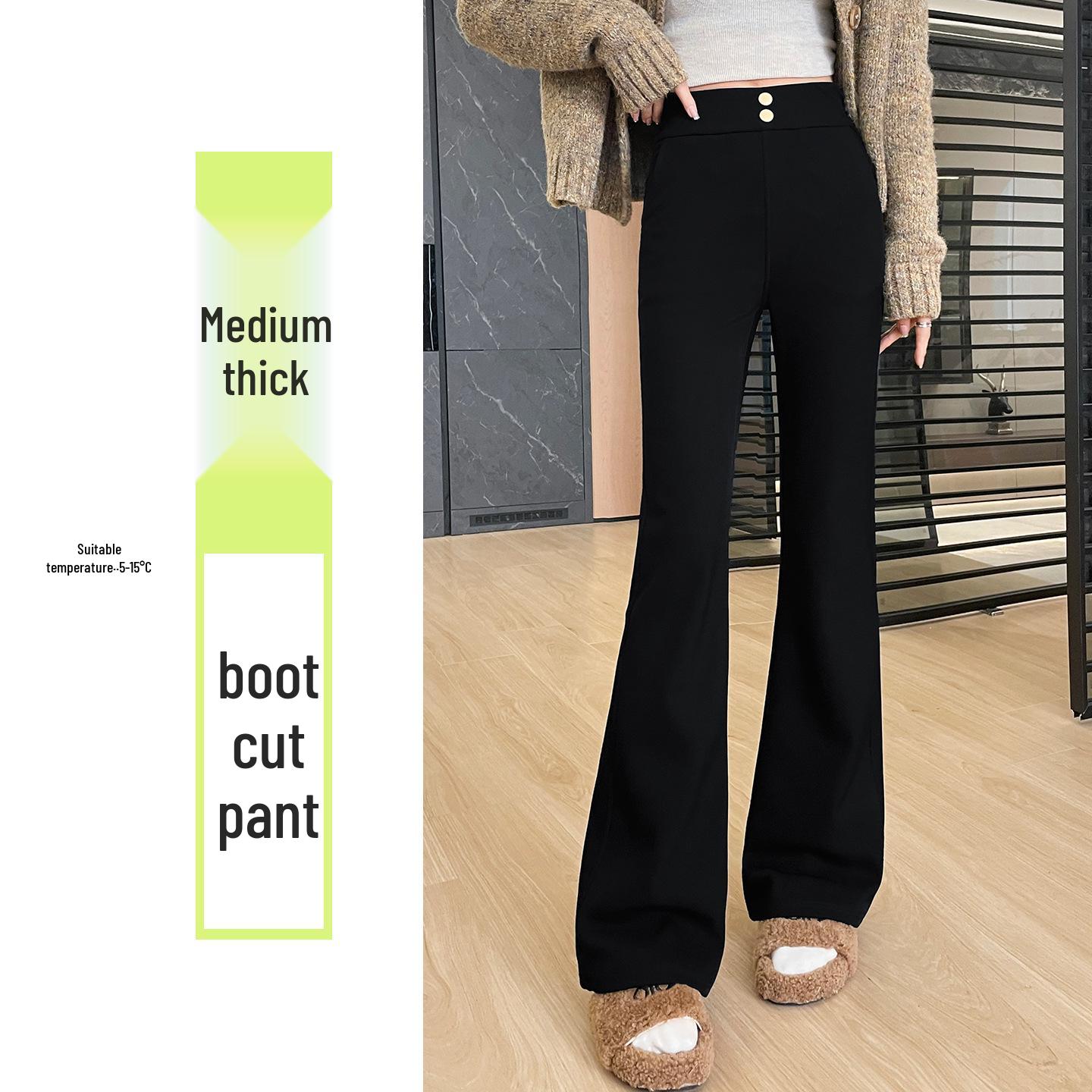 Women s Micro Flare Pants - Slimming, High Waist, Plus Velvet, Black, Casual Autumn/Winter Base Layer. 2XL fits 145-165 lbs
Women s Micro Flare Pants - Slimming, High Waist, Plus Velvet, Black, Casual Autumn/Winter Base Layer. 2XL fits 145-165 lbs