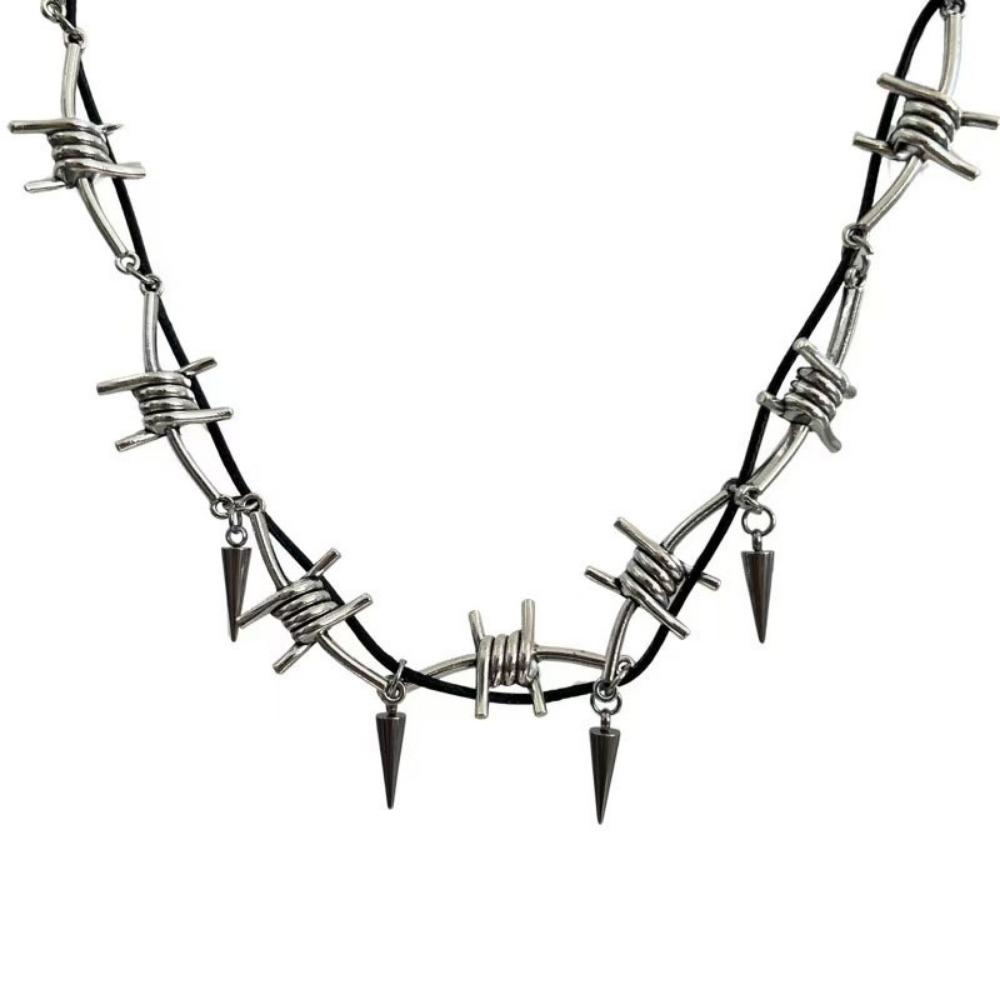 Punk Metal Thorn Rivet Choker Necklace For Men Woman Gothic Hip Hop Silver Color Clavicle Chain Necklace серебряный
Punk Metal Thorn Rivet Choker Necklace For Men Woman Gothic Hip Hop Silver Color Clavicle Chain Necklace серебряный