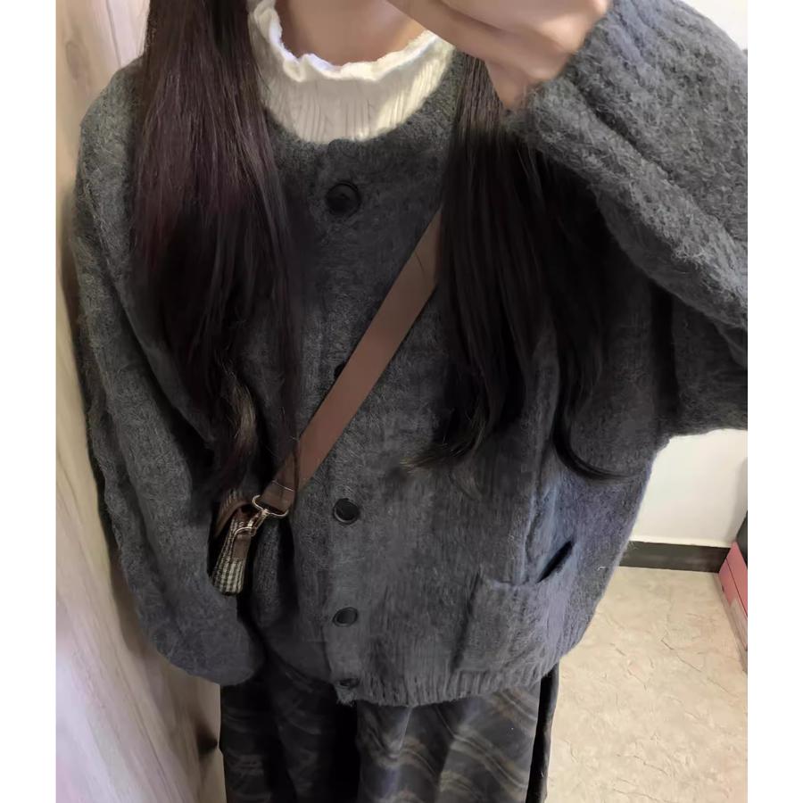 Oversized Soft Knit Cardigan Women Cozy Warm Thickened Fall Winter Vintage Boho Style Sweater Coat One Size сірий колір
Oversized Soft Knit Cardigan Women Cozy Warm Thickened Fall Winter Vintage Boho Style Sweater Coat One Size сірий колір