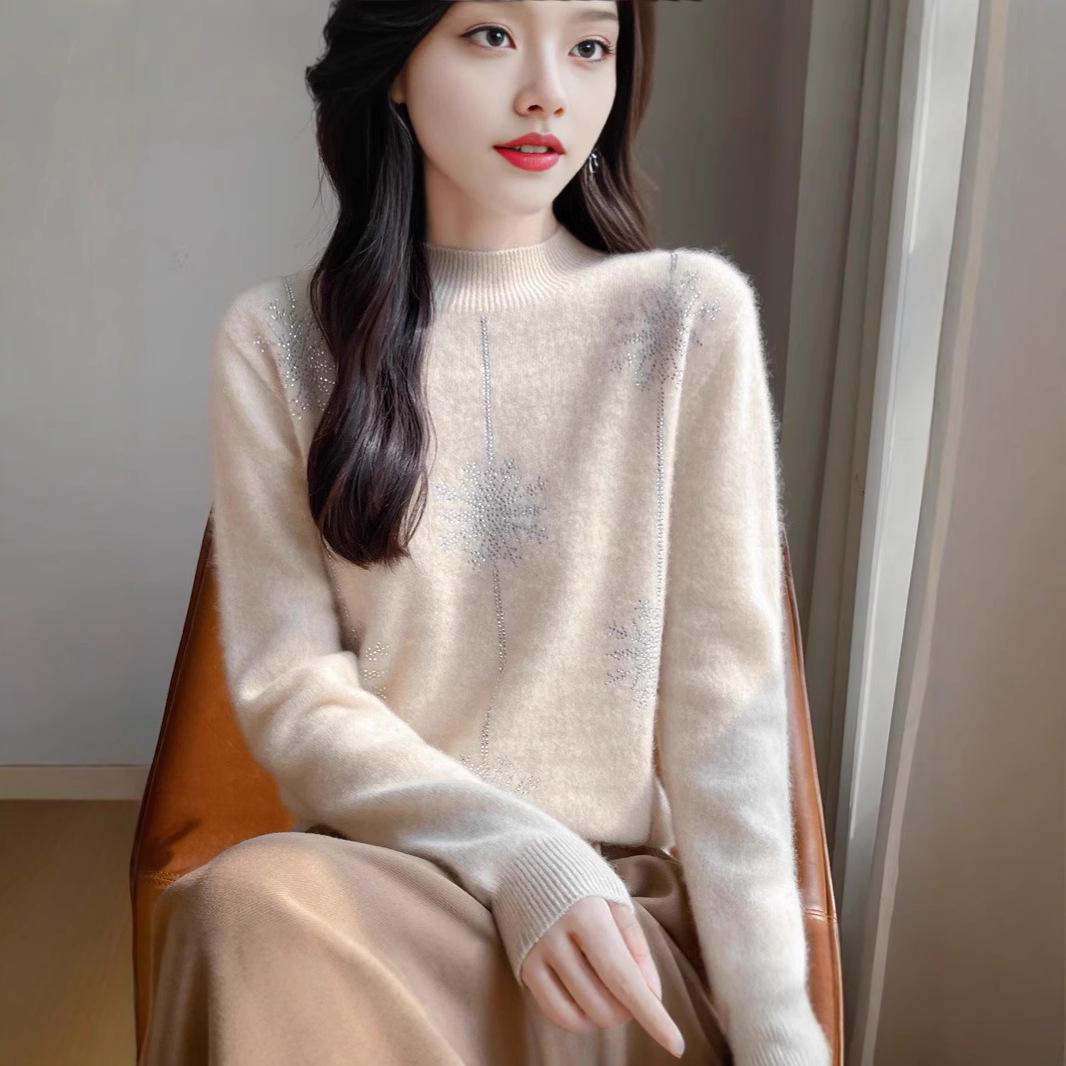 Women s Rhinestone Heavyweight Half High Neck Knitted Sweater - Autumn/Winter Base Layer Extra Large
Women s Rhinestone Heavyweight Half High Neck Knitted Sweater - Autumn/Winter Base Layer Extra Large