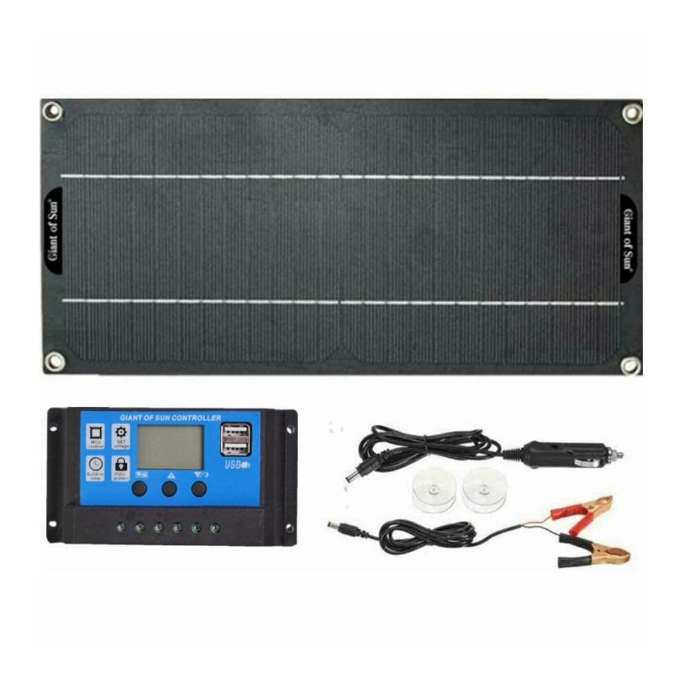 30 Вт солнечная панель с двумя выходами USB солнечные элементы поли солнечная панель 10/20/30/40/50A/60A контроллер для 12 В/24 В зарядное устройство для аккумулятора