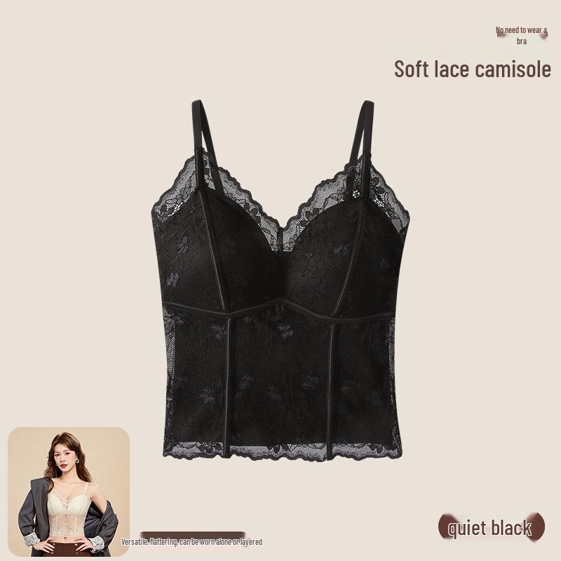 Women s Lace Camisole with Integrated Bra, Sexy Open Back, Chest Pads, and Straps XL (110-130 kg) чорний
Women s Lace Camisole with Integrated Bra, Sexy Open Back, Chest Pads, and Straps XL (110-130 kg) чорний