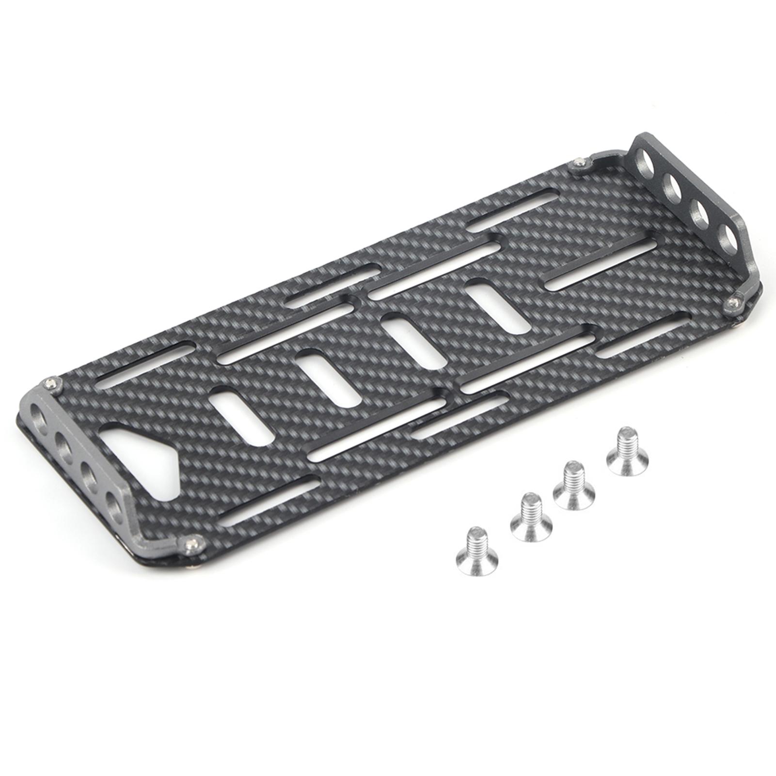 RC Car Battery Mount Plate Aluminium Alloy Carbon Battery Mount Plate for Axial SCX10 CC01 D90 1/10 Scale RC Car чорний
RC Car Battery Mount Plate Aluminium Alloy Carbon Battery Mount Plate for Axial SCX10 CC01 D90 1/10 Scale RC Car чорний