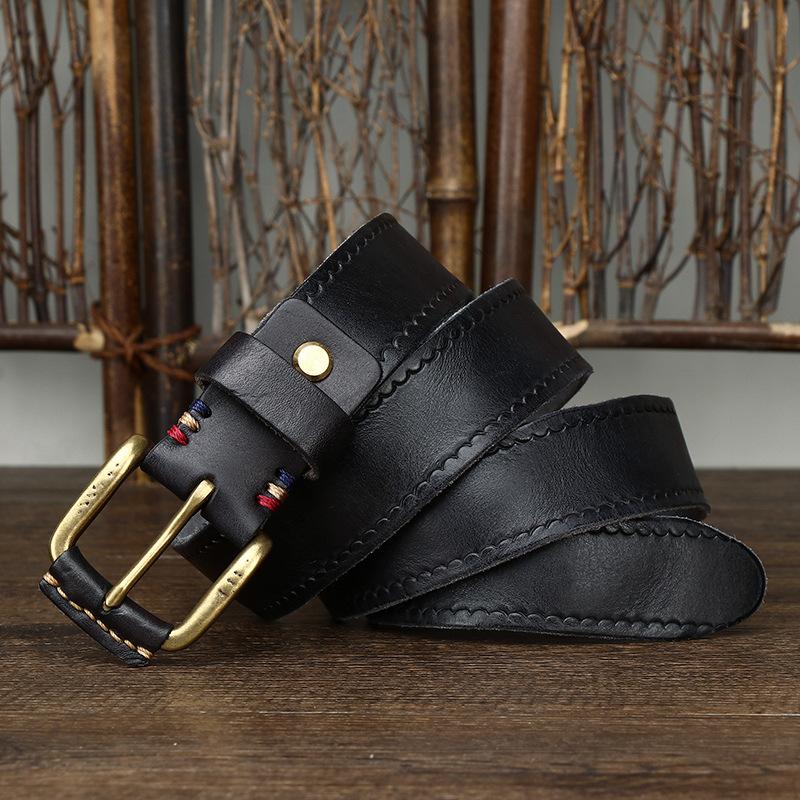 Ретро мода универсальный кожаный ремень мужской из чистой коровьей кожи медная пряжка старый плиссированный джинсовый ремень 130cm
Ретро мода универсальный кожаный ремень мужской из чистой коровьей кожи медная пряжка старый плиссированный джинсовый ремень 130cm