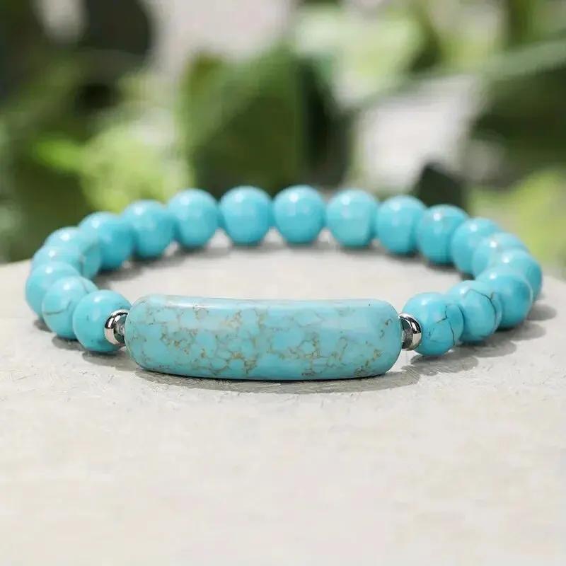 1pc Handmade Stone Bracelet Turquoise Malachite Gemstone Crystal Rough Bracelet Body Energy Yoga 8.5cm бірюзовий
1pc Handmade Stone Bracelet Turquoise Malachite Gemstone Crystal Rough Bracelet Body Energy Yoga 8.5cm бірюзовий