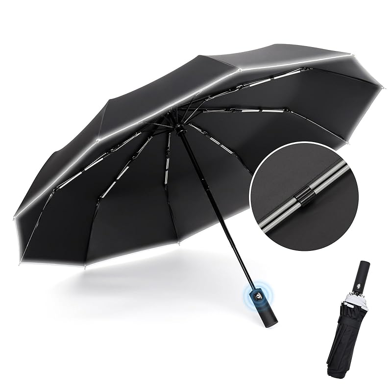 folding umbrella parasol extra large size 10 bones With reflective tape One-touch automatic opening/closing Wind resistance For both rain and shine UV
folding umbrella parasol extra large size 10 bones With reflective tape One-touch automatic opening/closing Wind resistance For both rain and shine UV