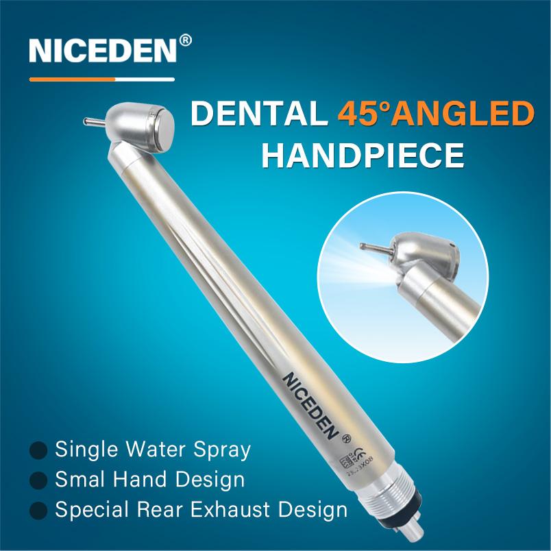 NICEDEN Dental 45 Degree LED High Speed Handpiece E-generator Integrated Small Head Push Button Handpiece Single Water Spray 4 holes without led
NICEDEN Dental 45 Degree LED High Speed Handpiece E-generator Integrated Small Head Push Button Handpiece Single Water Spray 4 holes without led
