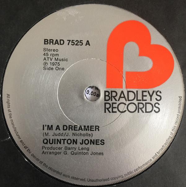 7-дюймовая пластинка GRAEME QUINTONJONES Im A Dreamer BRAD7525 Bradleys Recor 1975 UK Rock Б/у
7-дюймовая пластинка GRAEME QUINTONJONES Im A Dreamer BRAD7525 Bradleys Recor 1975 UK Rock Б/у