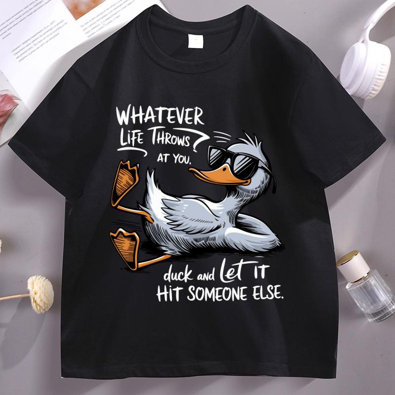 Whatever Life Throws At You Funny Sarcastic T Shirt Funny Duck T-Shirt Men Women Retro Tee Adult Sayings Tshirt Unisex Clothing 5XL різнокольоровий
Whatever Life Throws At You Funny Sarcastic T Shirt Funny Duck T-Shirt Men Women Retro Tee Adult Sayings Tshirt Unisex Clothing 5XL різнокольоровий