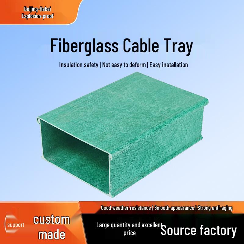 Fireproof Corrosion-Resistant FRP Cable Tray for Wire Distribution and Protection 200x100 mm
Fireproof Corrosion-Resistant FRP Cable Tray for Wire Distribution and Protection 200x100 mm