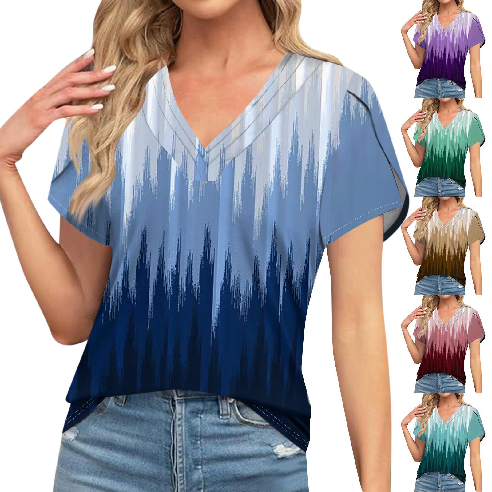 Блузки для женщин, нарядные повседневные, модные футболки с короткими рукавами и ретро-принтом, уникальный дизайн, большие футболки с v-образным вырезом
Блузки для женщин, нарядные повседневные, модные футболки с короткими рукавами и ретро-принтом, уникальный дизайн, большие футболки с v-образным вырезом
