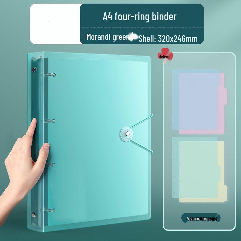 Папка-реєстратор А4 на чотири кільця з тримачем для документів та кліпами
Папка-реєстратор А4 на чотири кільця з тримачем для документів та кліпами