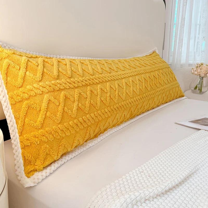 Фланелевая Двойная Наволочка Зимняя Теплая Коралловый Флис Длинная Наволочка для Пары 1.2/1.5 /1.8м Кровать 48x150/48x120/48x180см Наволочка 120x48cm