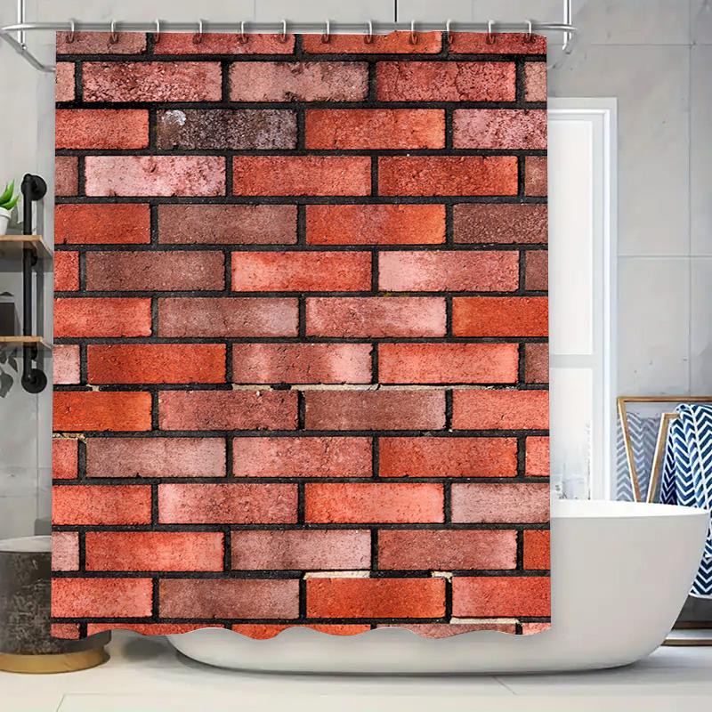 Red Brick Printed Shower Curtain Waterproof Bathroom Decorations For Home Living Room Decoration Red Color W60H190(CM)-1 Pcs
Red Brick Printed Shower Curtain Waterproof Bathroom Decorations For Home Living Room Decoration Red Color W60H190(CM)-1 Pcs