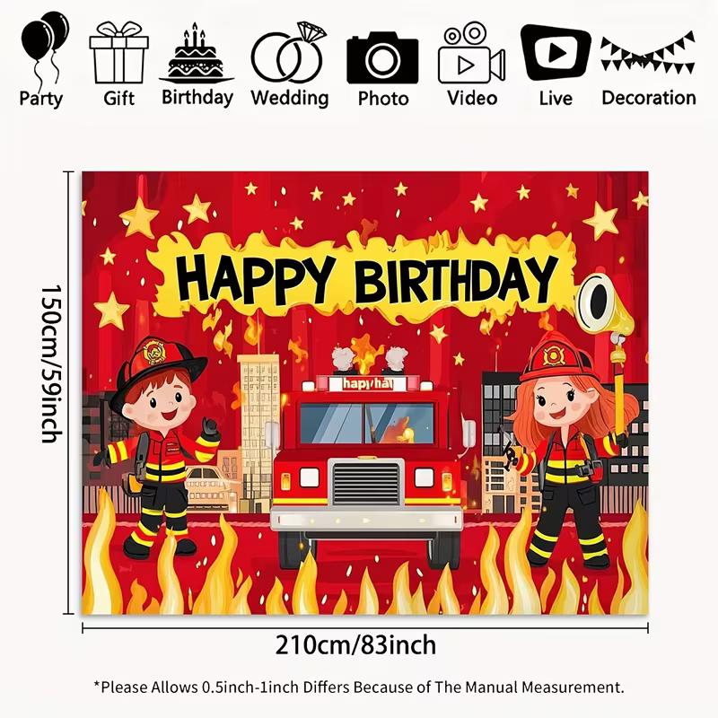 2D Cartoon Fire Truck Happy Birthday Photo Booth Background 47.2x31.5inch/120*80cm
2D Cartoon Fire Truck Happy Birthday Photo Booth Background 47.2x31.5inch/120*80cm