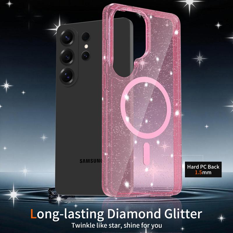 For Samsung Galaxy S26 Ultra S26 Plus Case Magnetic Transparent Bling Glitter Clear Hard PC Back Scratch-resistant Slim Cover Galaxy S26 Ultra
For Samsung Galaxy S26 Ultra S26 Plus Case Magnetic Transparent Bling Glitter Clear Hard PC Back Scratch-resistant Slim Cover Galaxy S26 Ultra