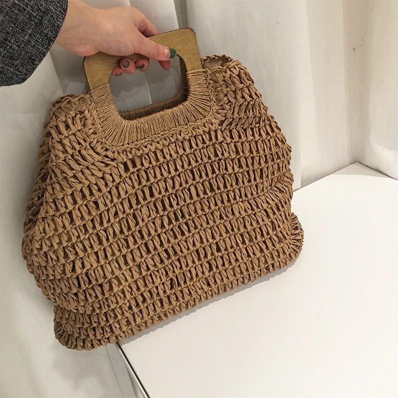 Модная соломенная сумка женская большая вместительная сумка с ручкой летние тканые сумки ручной работы 43*7*34cm светло-коричневого
Модная соломенная сумка женская большая вместительная сумка с ручкой летние тканые сумки ручной работы 43*7*34cm светло-коричневого
