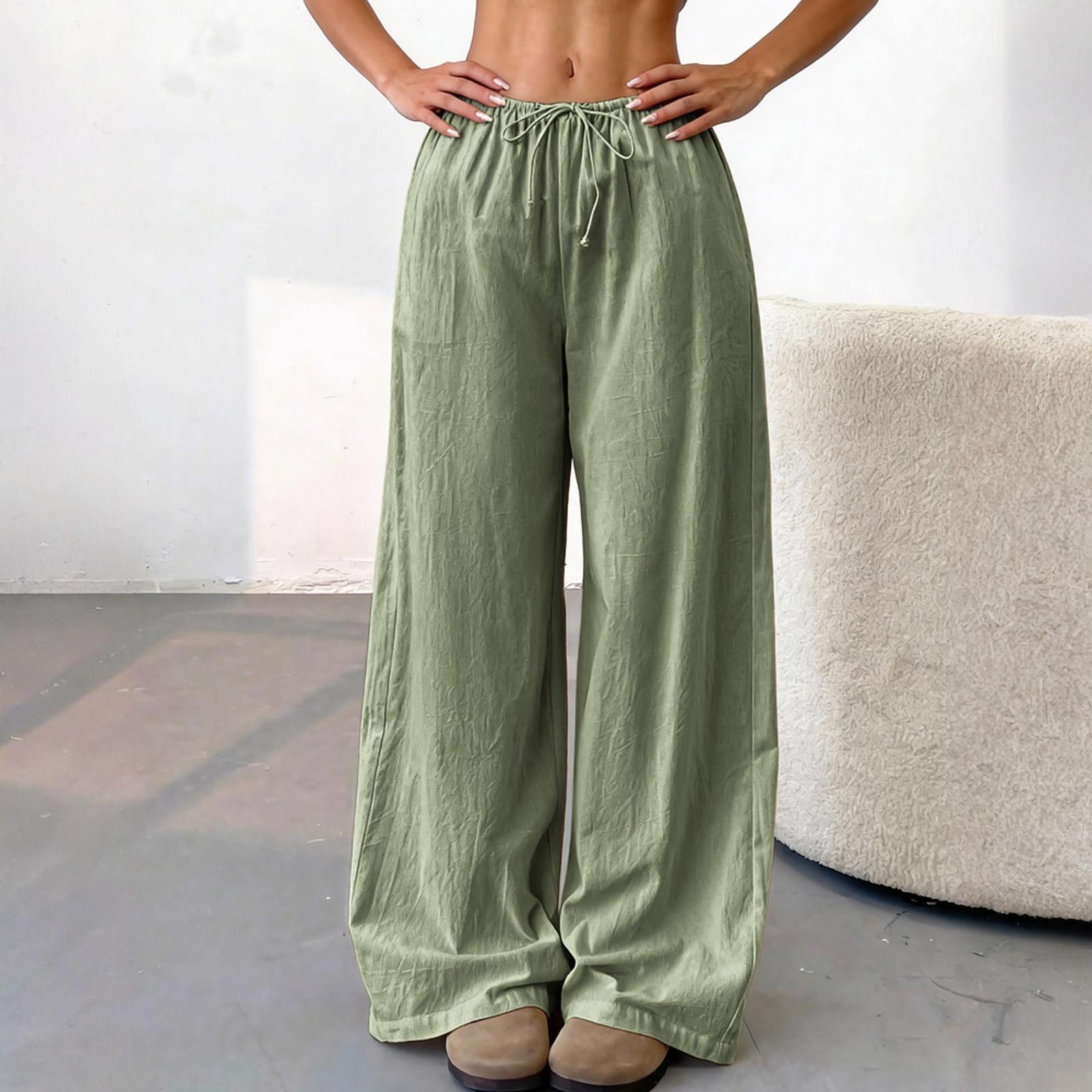 Women s Trousers, Color, Fashionable, Loose, Casual, Everyday , Side Pockets, Drawstring, Elastic Waist, Wide-leg Trousers S
Women s Trousers, Color, Fashionable, Loose, Casual, Everyday , Side Pockets, Drawstring, Elastic Waist, Wide-leg Trousers S