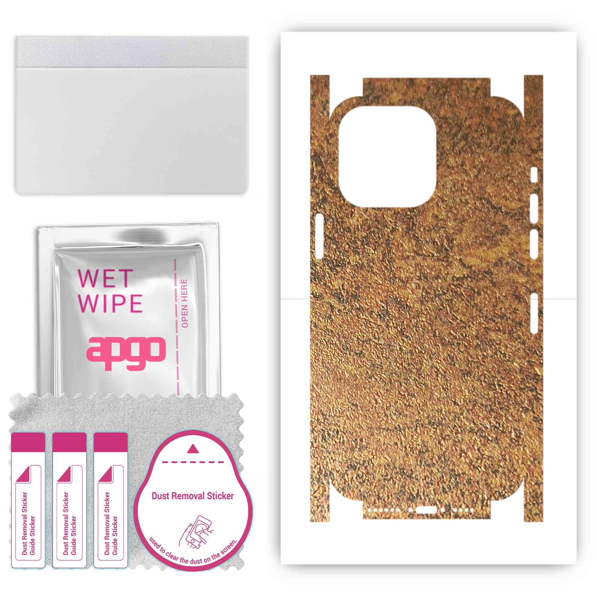 Apgo Protective Skin Sticker for the back+sides compatible with Apple iPhone 14 Pro Max, Full Wrap Film, Foil, Vinyl - Pattern Rusty Copper
Apgo Protective Skin Sticker for the back+sides compatible with Apple iPhone 14 Pro Max, Full Wrap Film, Foil, Vinyl - Pattern Rusty Copper