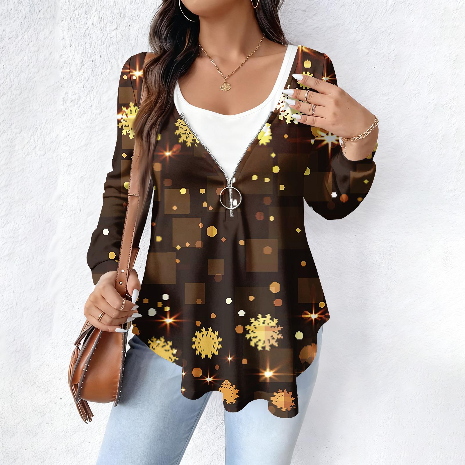 Women s Fashionable Casual Long Sleeved Loose Oversized Printed Top XXXXXL коричневий
Women s Fashionable Casual Long Sleeved Loose Oversized Printed Top XXXXXL коричневий