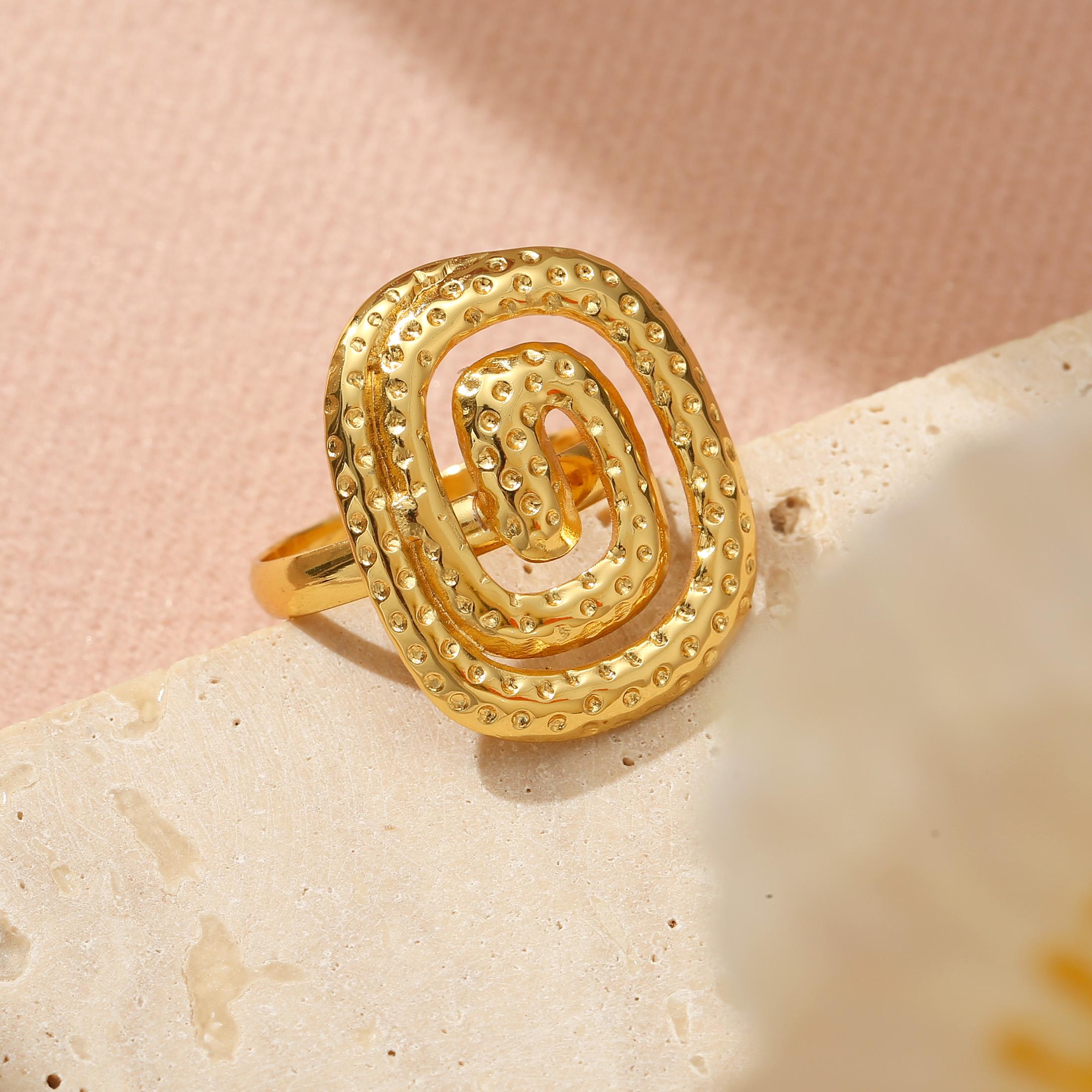 Golden Plated Abstract Swirl Hammered Open Ring for Women Vintage Trendy Jewelry Gift resizable золотий
Golden Plated Abstract Swirl Hammered Open Ring for Women Vintage Trendy Jewelry Gift resizable золотий